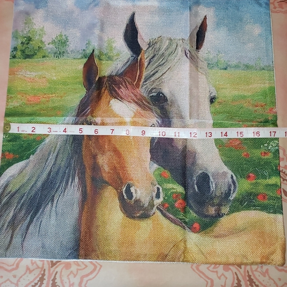 Horse Pillow Cover Pony Western Country Farm Decor - Picture 7 of 9